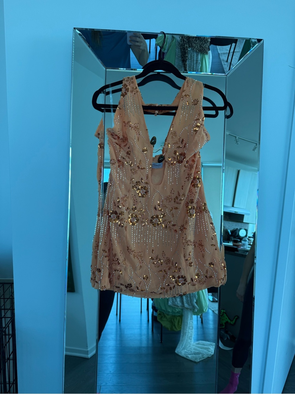 Peppermayo Phia Sequin Floral Mini Dress